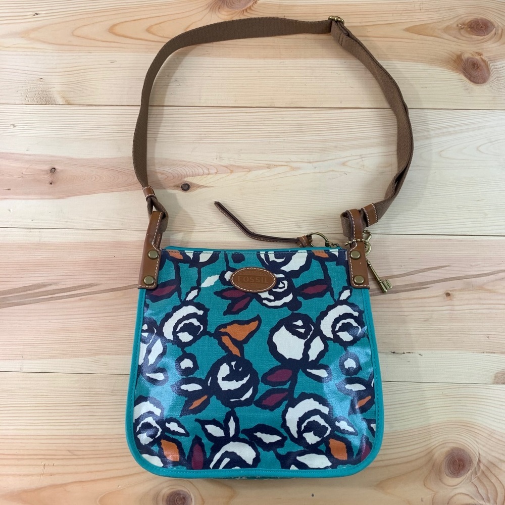 Fossil coated floral purse bag